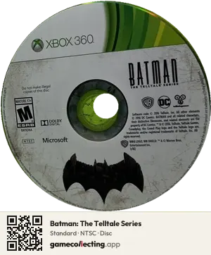 Batman: The Telltale Series Xbox 360, NTSC disc