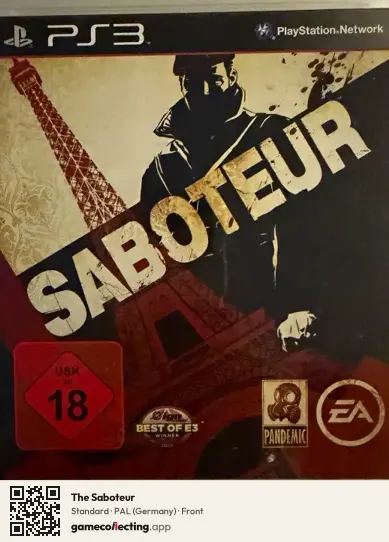 The Saboteur PlayStation 3, Germany box front