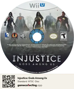 Injustice: Gods Among Us Nintendo Wii U, NTSC disc