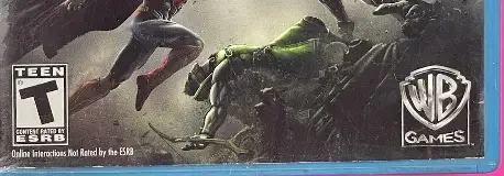 Injustice: Gods Among Us, the ESRB box on its front