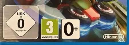 Mario Kart 8, the USK square on its front