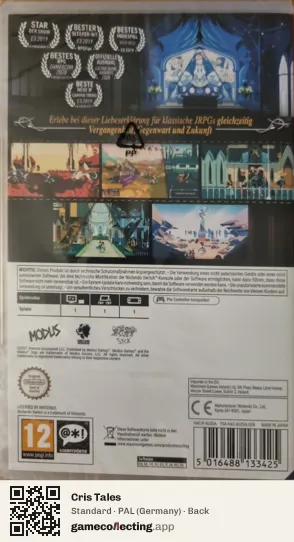 Cris Tales Nintendo Switch, Germany box back
