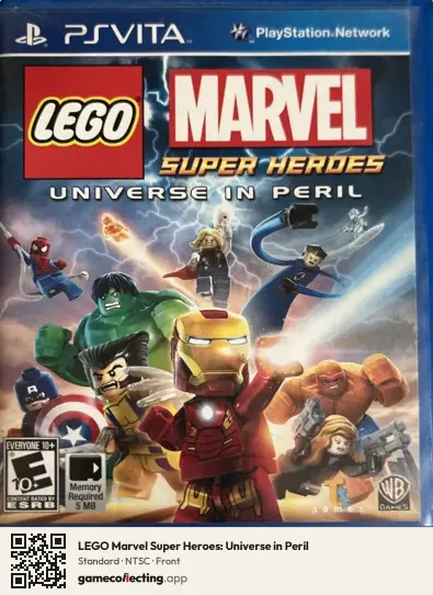 LEGO Marvel Super Heroes: Universe in Peril PlayStation Vita, NTSC box front