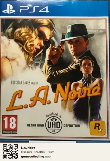 L.A. Noire PlayStation 4, Italy box front