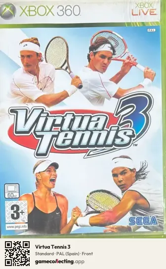 Virtua Tennis 3 Xbox 360, Spain box front