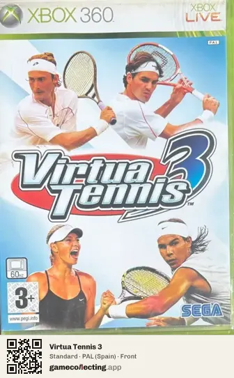 Virtua Tennis 3 Xbox 360, Spain box front