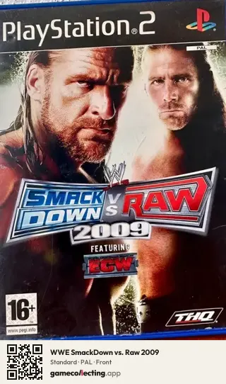 WWE SmackDown vs. Raw 2009 PlayStation 2, PAL box front