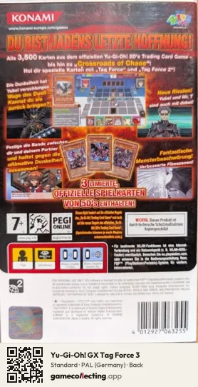 Yu-Gi-Oh! GX Tag Force 3 PlayStation Portable, Germany box back
