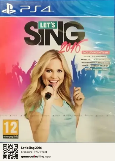 Let's Sing 2016 PlayStation 4, PAL box front