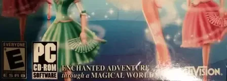 Barbie in the 12 Dancing Princesses, the ESRB box on its front