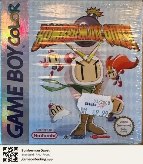 Bomberman Quest Game Boy Color, PAL box front