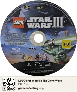 LEGO Star Wars III: The Clone Wars PlayStation 3, PAL disc
