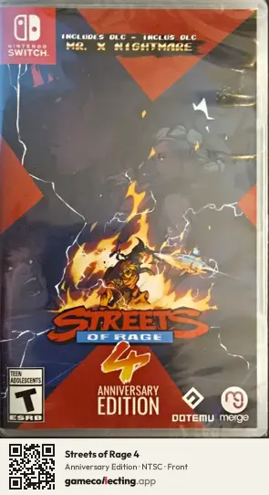 Streets of Rage 4 Nintendo Switch, NTSC box front