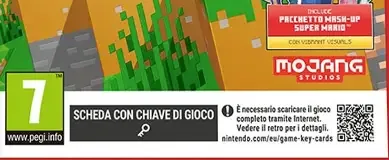 Minecraft, the PEGI square on its front