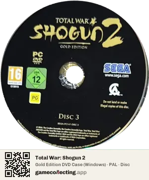 Total War: Shogun 2 Computer, PAL disc