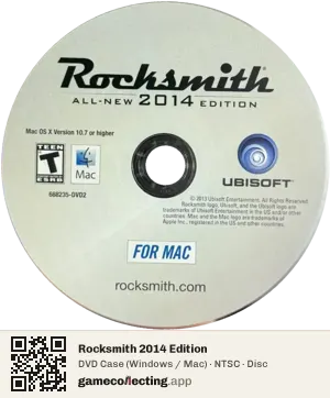 Rocksmith 2014 Edition Computer, NTSC disc