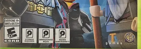 LEGO Dimensions, the ESRB box on its front