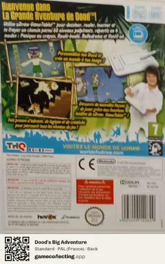 Dood's Big Adventure Nintendo Wii, France box back