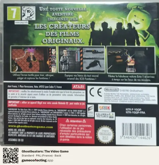 Ghostbusters: The Video Game Nintendo DS, France box back