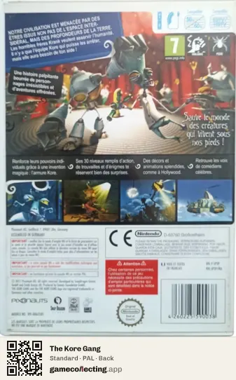 The Kore Gang Nintendo Wii, PAL box back