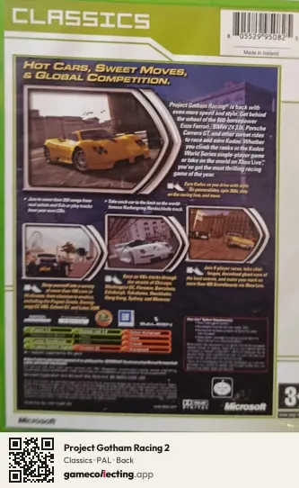 Project Gotham Racing 2 Xbox, PAL box back