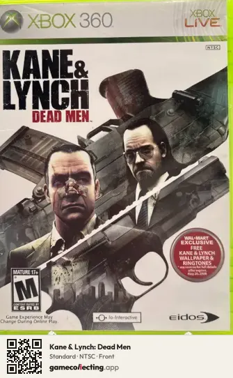 Kane & Lynch: Dead Men Xbox 360, NTSC box front