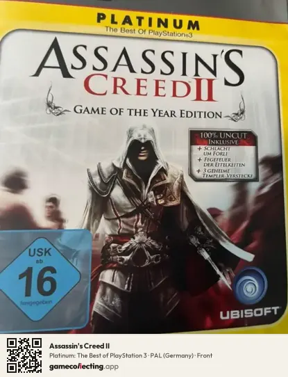 Assassin's Creed II PlayStation 3, Germany box front