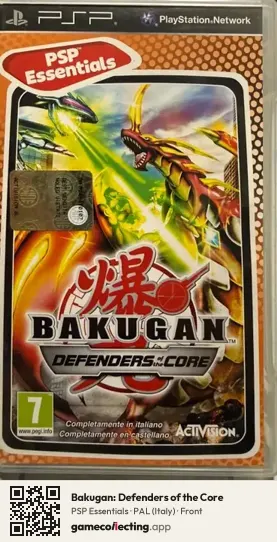 Bakugan: Defenders of the Core PlayStation Portable, Italy box front
