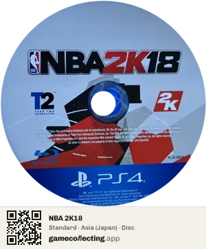 NBA 2K18 PlayStation 4, Asia disc