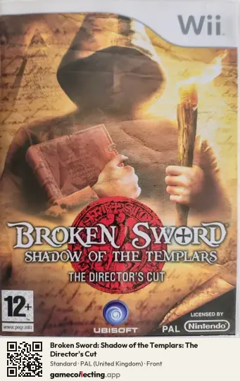 Broken Sword: Shadow of the Templars: The Director's Cut Nintendo Wii, United Kingdom box front