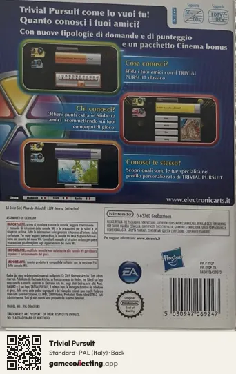 Trivial Pursuit Nintendo Wii, Italy box back
