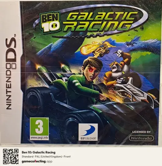 Ben 10: Galactic Racing Nintendo DS, United Kingdom box front