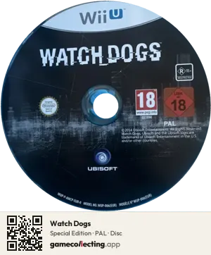 Watch Dogs Nintendo Wii U, PAL disc