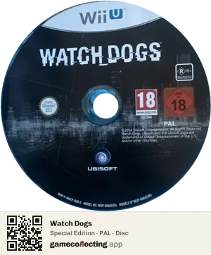 Watch Dogs Nintendo Wii U, PAL disc