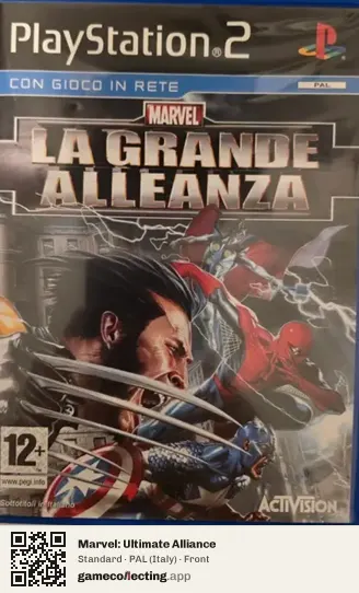 Marvel: Ultimate Alliance PlayStation 2, Italy box front