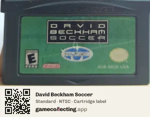 David Beckham Soccer Game Boy Advance, NTSC cartridge label