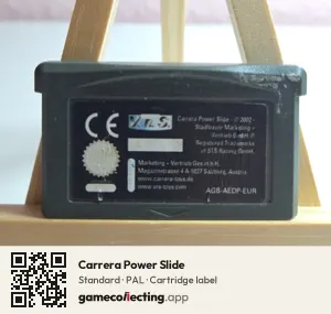 Carrera Power Slide Game Boy Advance, PAL cartridge label