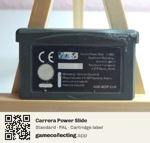 Carrera Power Slide Game Boy Advance, PAL cartridge label