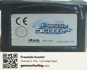 Freestyle Scooter Game Boy Advance, PAL cartridge label