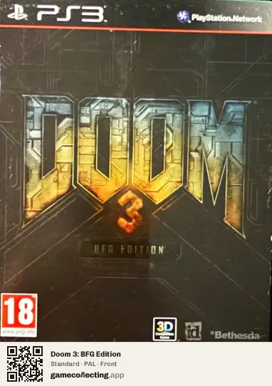 Doom 3: BFG Edition PlayStation 3, PAL box front