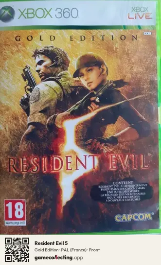 Resident Evil 5 Xbox 360, France box front