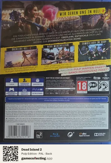 Dead Island 2 PlayStation 4, PAL box back