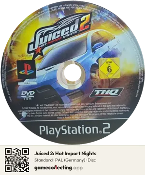 Juiced 2: Hot Import Nights PlayStation 2, PAL disc