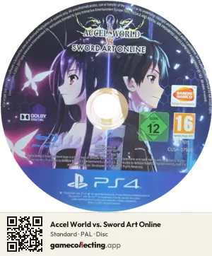 Accel World vs. Sword Art Online PlayStation 4, PAL disc