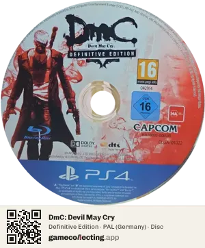 DmC: Devil May Cry PlayStation 4, PAL disc