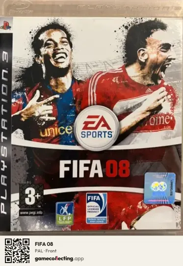 FIFA 08 PlayStation 3, PAL box front