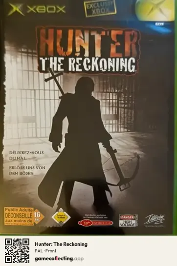 Hunter: The Reckoning Xbox, PAL box front
