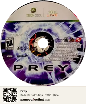 Prey Xbox 360, NTSC disc