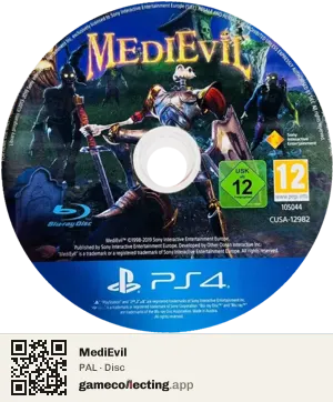 MediEvil PlayStation 4, PAL disc