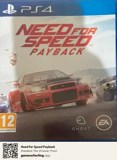 Need for Speed Payback PlayStation 4, France box front